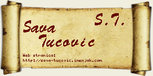 Sava Tucović vizit kartica